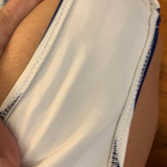 Size large navy & white stripe swimsuit - Picture 3 of 4